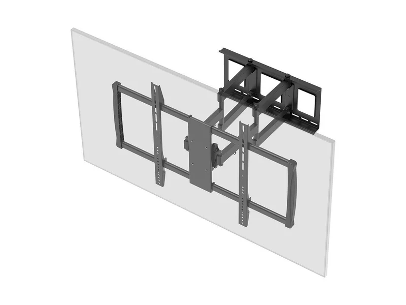 Monoprice Premium Full Motion TV Wall Mount Bracket Low Profile For 60" To 100" TVs up to 176lbs, Max VESA 900x600, UL Certified, Heavy Duty Works with Concrete and Brick