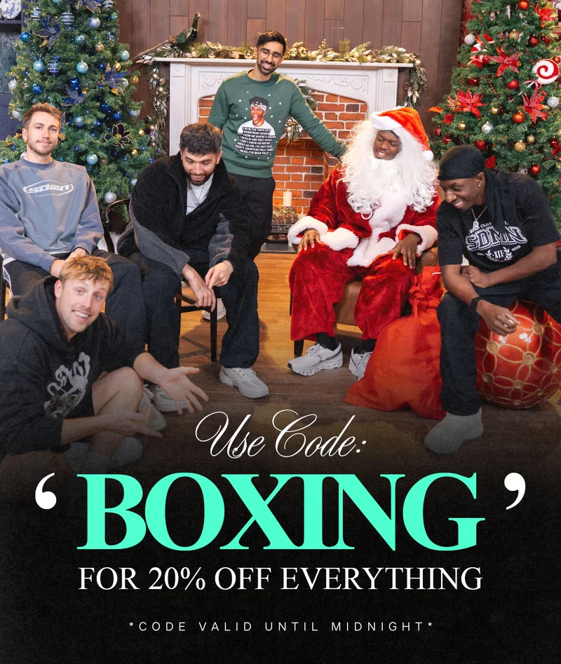 Graphic of "Boxing" discount code