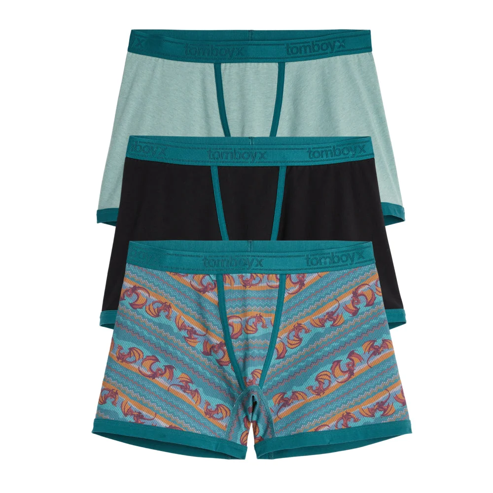 Image of 4.5" Trunks 3-Pack - Dragon Fairisle