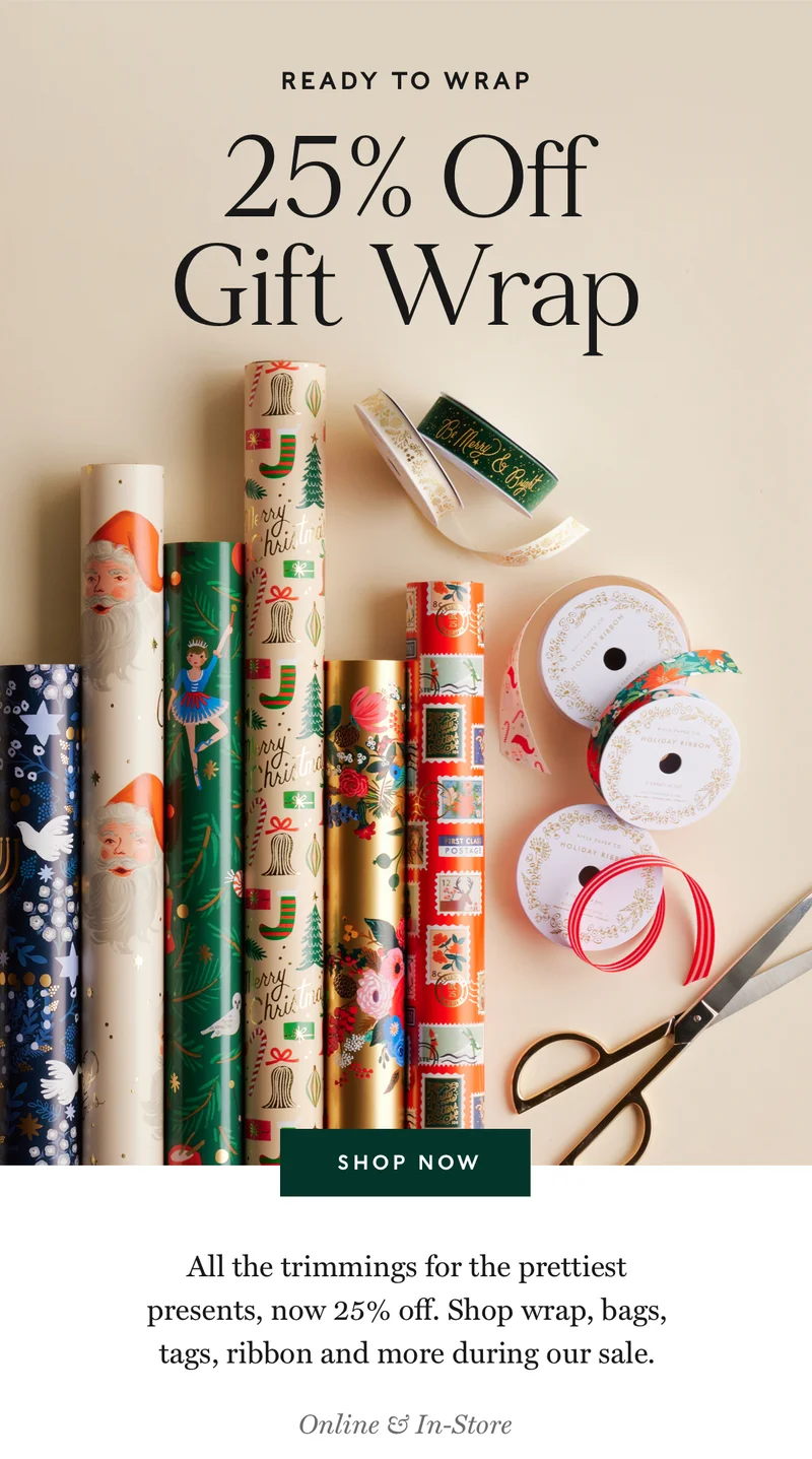 25% Off Gift Wrap