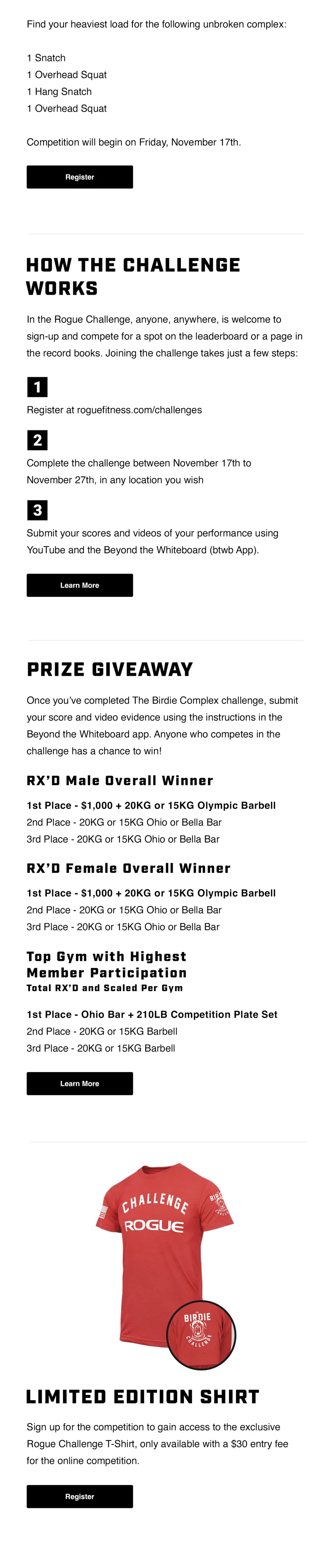 The Birdie Complex - Register