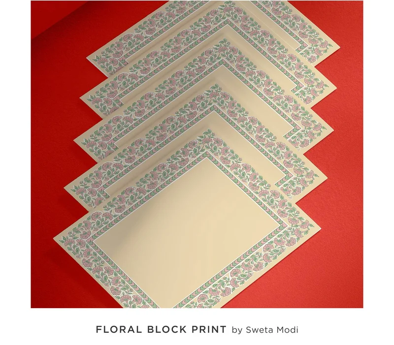 Floral Block Print