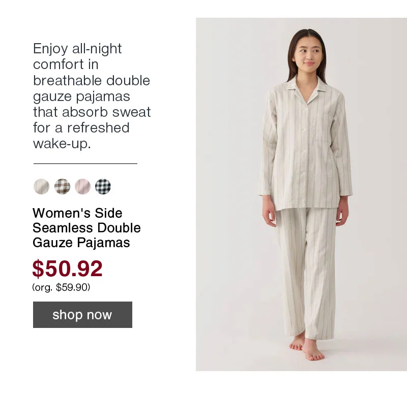 Shop Women's Side Seamless Double Gauze Pajamas
