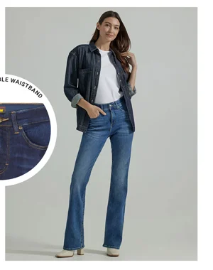 Women's Ultra Lux Comfort with Flex Motion Bootcut Jean Black