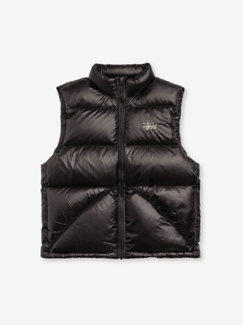 Image of Stussy Micro Ripstop Down Vest - Black