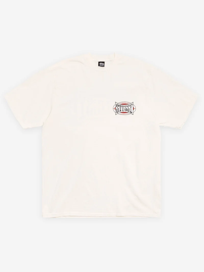 Image of Stussy Champion Oval Pigment Dyed Tee - Natural