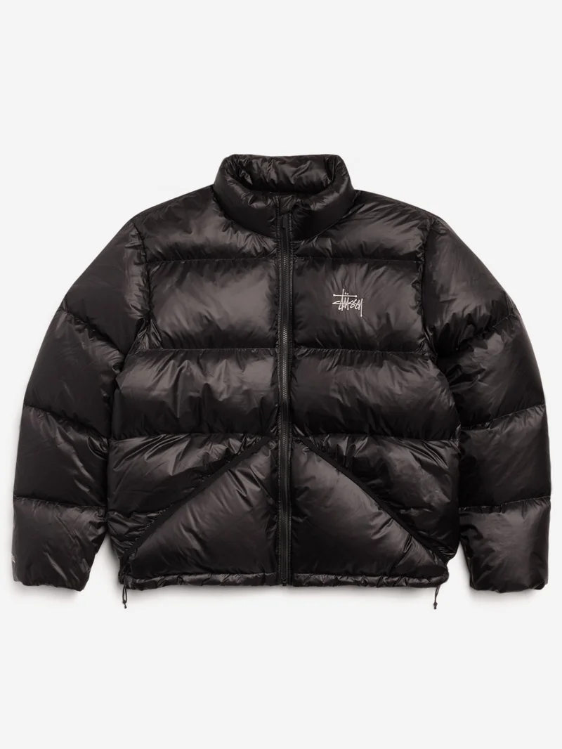Image of Stussy Micro Ripstop Down Mock - Jet Black