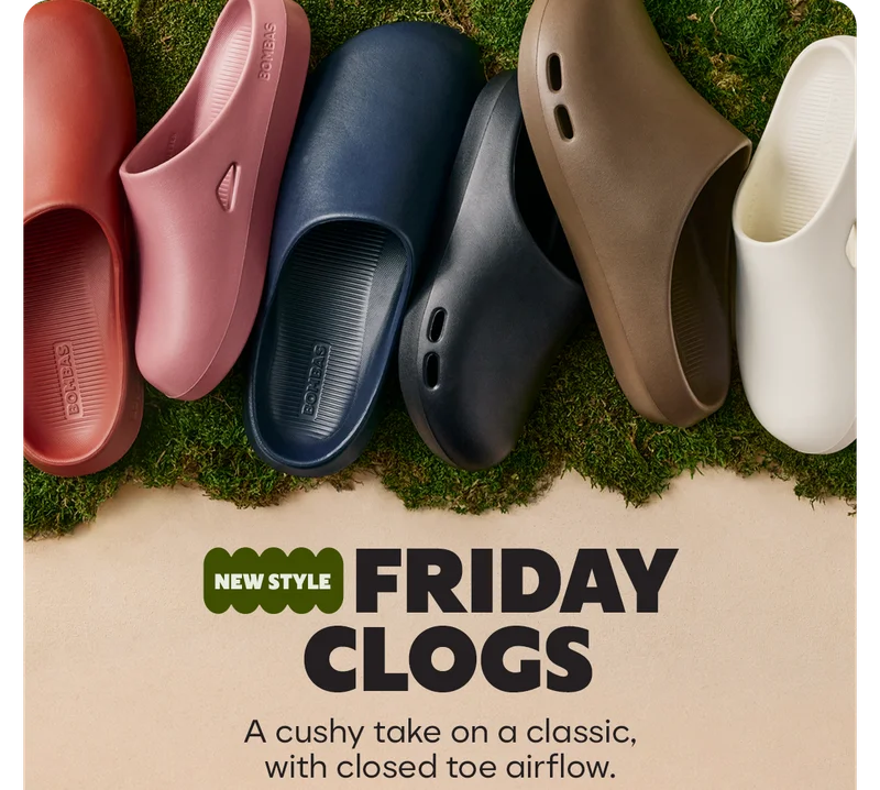 NEW STYLE | FRIDAY CLOGS | A cushy take on a classic, with closed toe airflow.