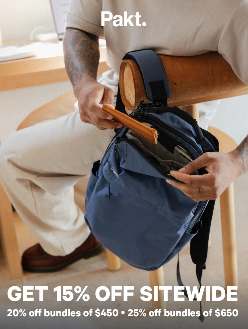 Get up to 25% off Pakt Gear