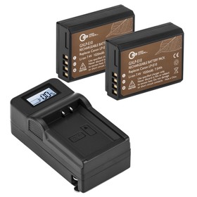 Green Extreme 2 Pack LP-E10 Battery and Compact Smart Charger Kit (7.4V 1020mAh)