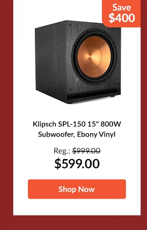 Klipsch SPL-150 15inches 800W Subwoofer, Ebony Vinyl