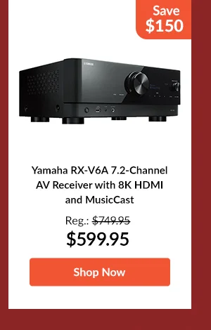 Yamaha RX-V6A 7.2-Channel AV Receiver with 8K HDMI and MusicCast