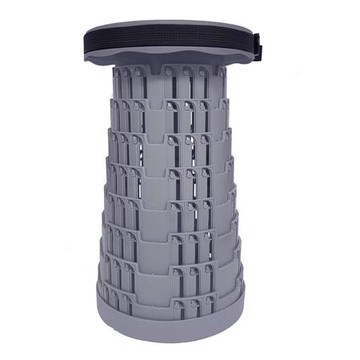 Portable Telescoping Stool/Chair, Solid Gray