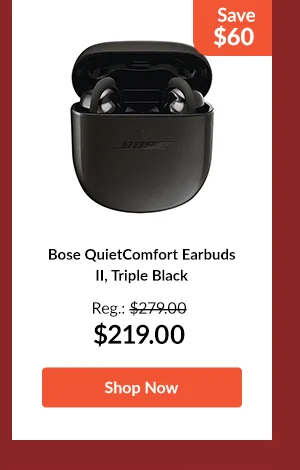 Bose QuietComfort Earbuds II, Triple Black