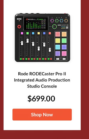 Rode RODECaster Pro II Integrated Audio Production Studio Console, Black