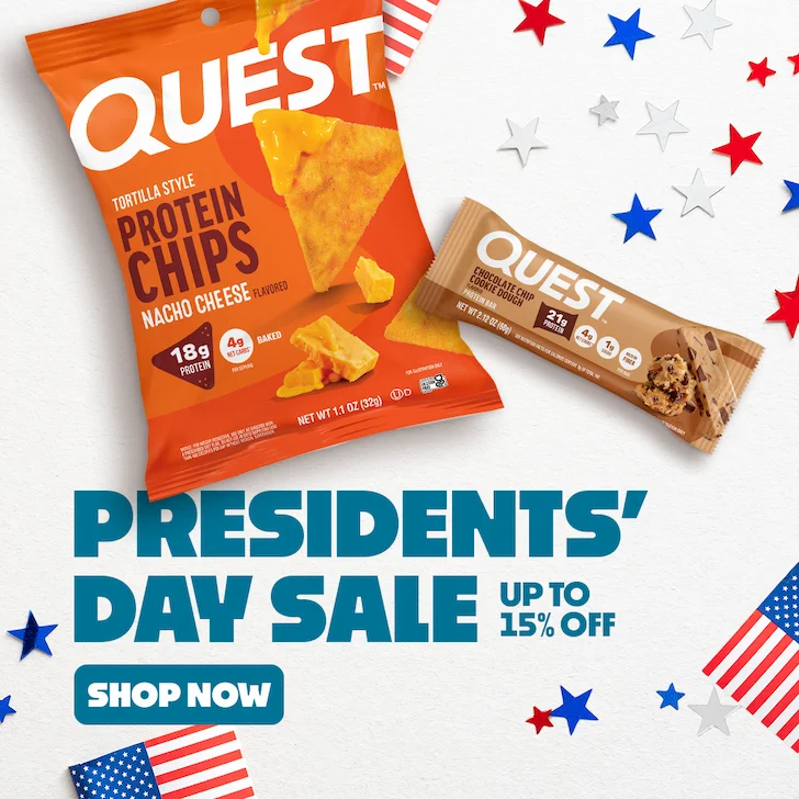 Quest Nutrition - Presidents’ Day Sale Up to 15% Off