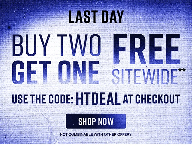 Last Day! Buy Two Get One Free Sitewide Use Code discount code at Checkout. Shop now.