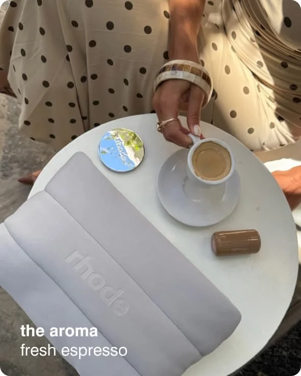 the aroma  fresh espresso