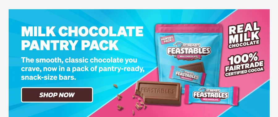 MILK CHOCOLATE PANTRY PACK: The Smooth, classic chocolate you crave, now in a pack of pantry-ready, snack-size bars. Real milk chocolate, 100% Fairtrade Certified. Shop now!