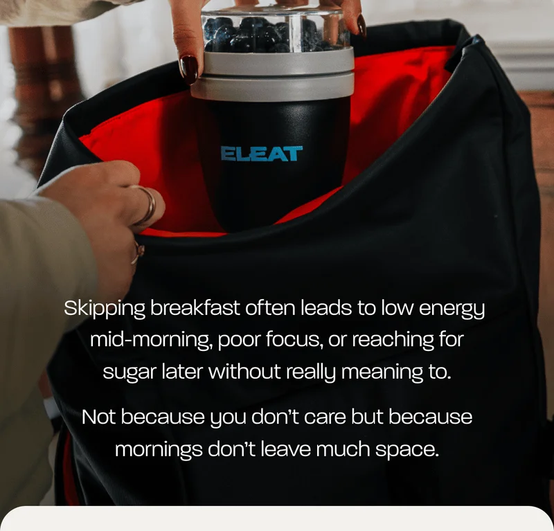 Protein bars are convenient but ELEAT replaces breakfast properly