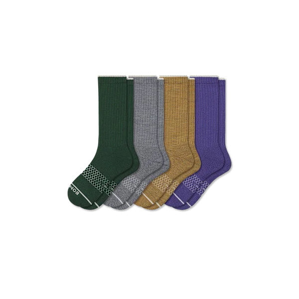 Men's Merino Wool Blend Calf Sock 4-Pack