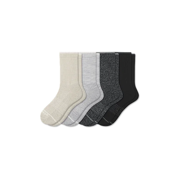 Men's Merino Wool Blend Half Calf Sock 4-Pack