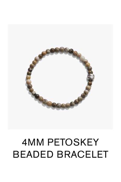 4MM PETOSKEY BEADED BRACELET