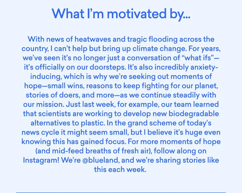 What I’m motivated by…