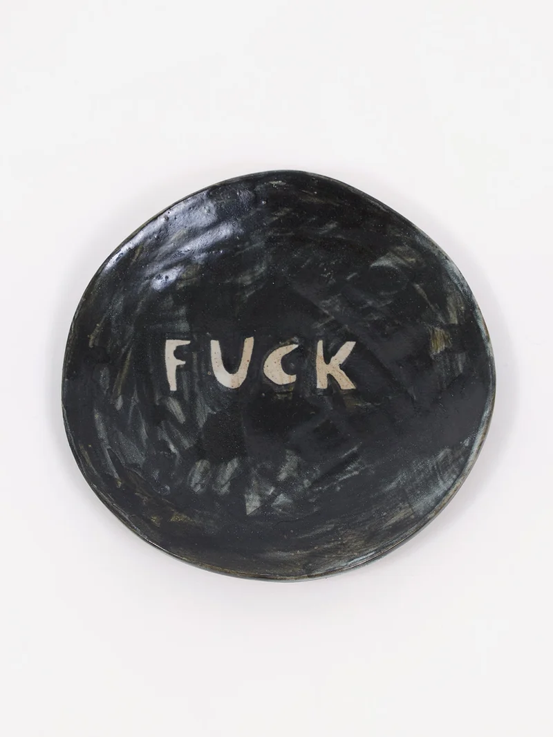 Image of KANA x Goodhood Exclusive Handmade Fuck Cake Plate - Black