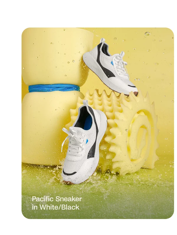 Pacific Sneaker in White/Black