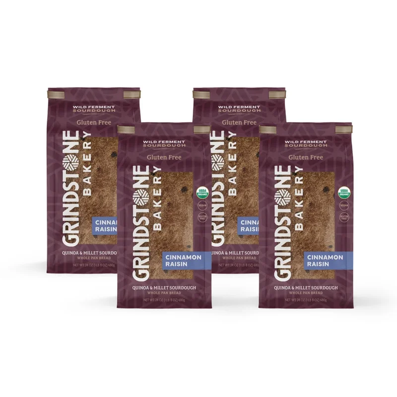 Image of Cinnamon Raisin Sourdough (Organic, GF, Vegan) 4 Loaves