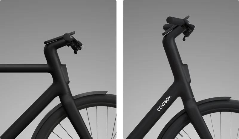 Two photograph renders of the Cowboy Classic and Cruiser ST in Black