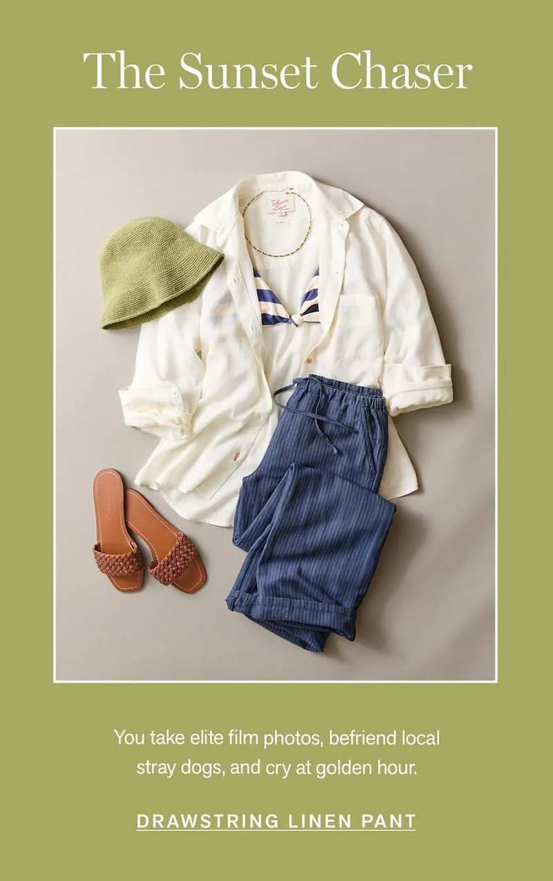 Linen Drawstring Pant