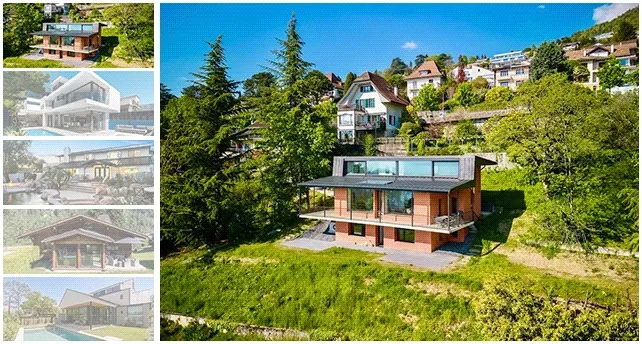 A mix of rustic cabins and modern villas with pools, set in scenic landscapes from mountains to beaches.
