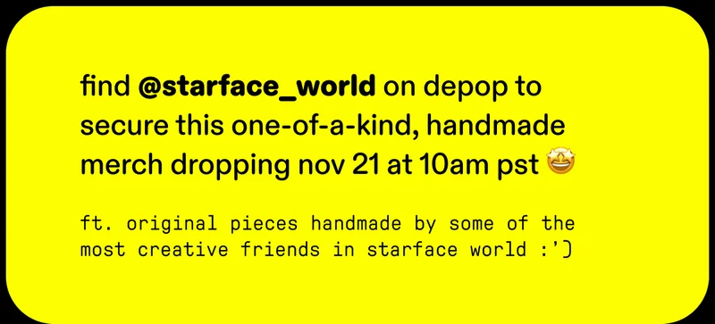 find @starface_world on depop