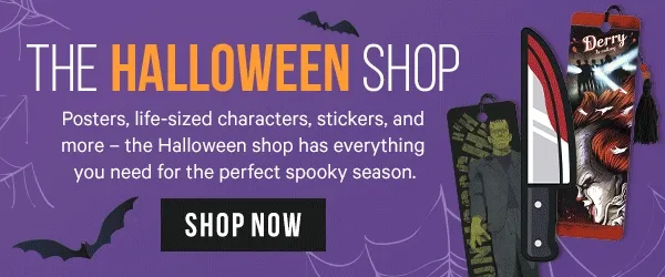 The Halloween Shop: Posters, life-sized characters, stickers, and more – the Halloween shop has everything you need for the perfect spooky season.