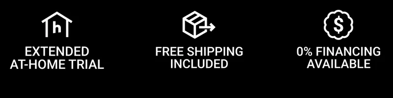 Extended at-home trial. Free shipping included. 0% financing available
