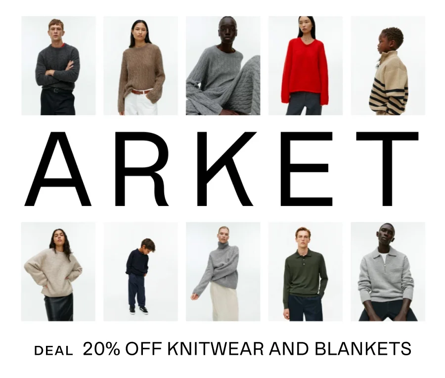 DEAL 20% OFF KNITWEAR AND BLANKETS