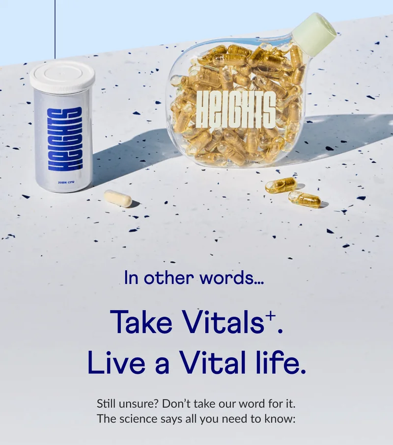In other words - Take Vitals+. Live a Vital life.