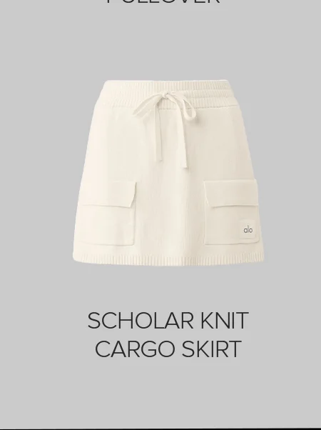 SCHOLAR KNIT CARGO SKIRT
