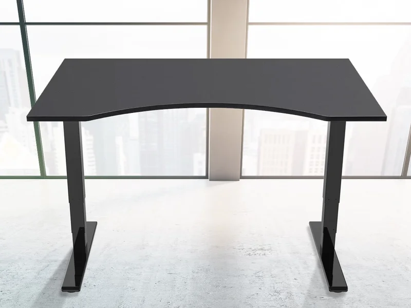 Monoprice Dual Motor Height Adjustable 3-Stage Electric Sit-Stand Desk Frame, v2, Black