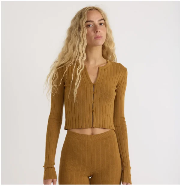 Soft Knit Rib Crop Cardigan
