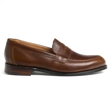 Hadley EF Penny Loafer in Bronze Kudu Leather