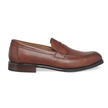 Hadley EF Penny Loafer in Dark Leaf Calf Leather