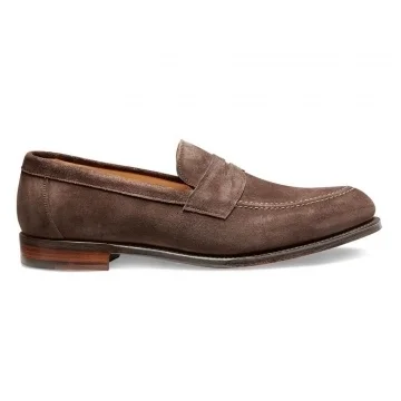 Hadley EF Penny Loafer in Brown Suede