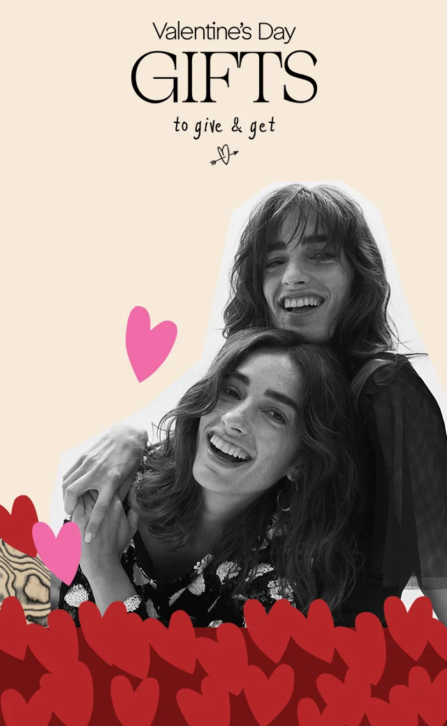 Valentine's Day gifts to give and get; two women smiling.
