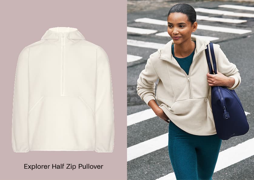 Explorer Half Zip Pullover in Dove