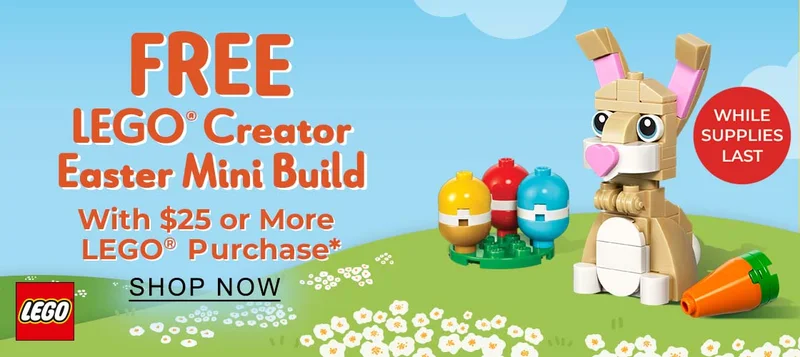 Get a FREE LEGO® Easter Mini Build with $25 LEGO Purchase - SHOP NOW