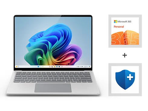 Surface Laptop, Copilot+ PC (7th Edition) Essentials Bundle.