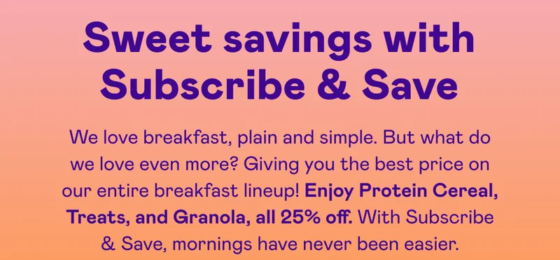 Sweet savings with Subscribe & Save